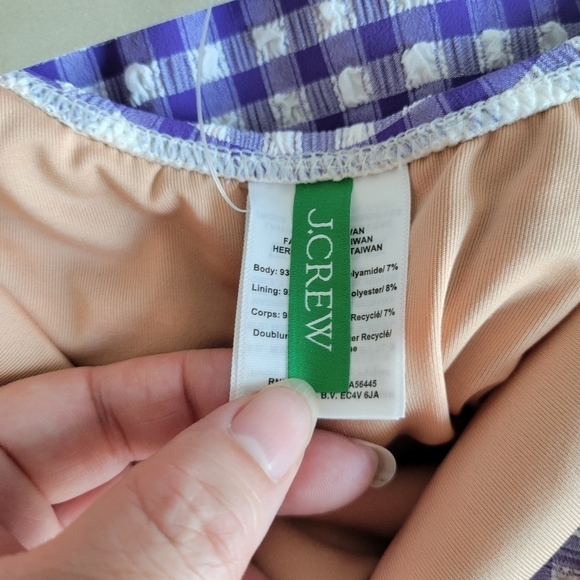 J. Crew Purple Gingham One Piece Swimsuit - Picture 9 of 11